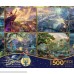 Ceaco 4-in-1 Multi-Pack Thomas Kinkade Disney Dreams Collection Jigsaw Puzzle 500 Pieces B00IGVL626